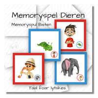 Gebaren Memory spel dieren